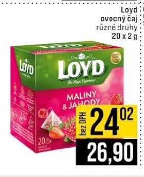 Loyd ovocný čaj různé druhy 20 x 2g