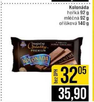 Kolonáda hořká 92 g mléčná 92 g orišková 140 g 