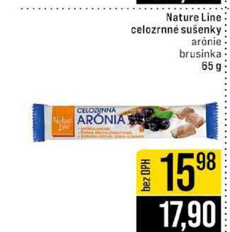 Nature Line celozrnné sušenky arónie brusinka 65g