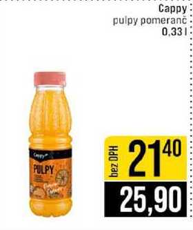 Cappy pulpy pomeranč 0,33l