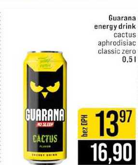 Guarana energy drink cactus aphrodisiac classic zero 0.5l
