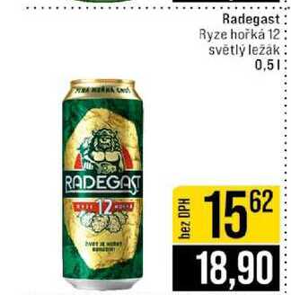 Radegast Ryze hořká 12 světlý ležák 0,5l