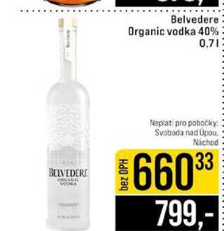 Belvedere Organic vodka 40% 0,7l