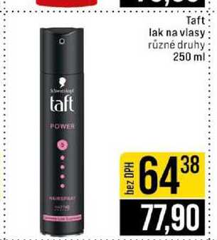 Taft lak na vlasy různé druhy 250 ml 