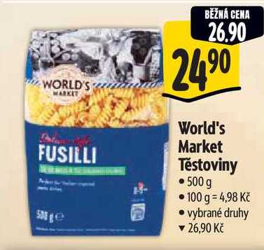 World's Market Těstoviny, 500 g 