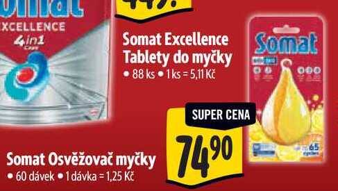 Somat Osvěžovač myčky, 60 dávek 
