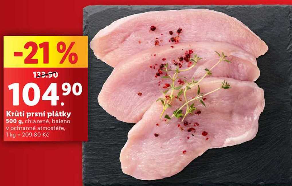Krůtí prsní plátky, 500 g