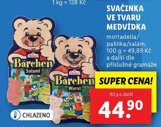 SVAČINKA VE TVARU MEDVÍDKA, 90 g a další