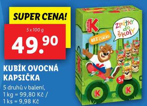KUBÍK OVOCNÁ KAPSIČKA, 5x 100 g