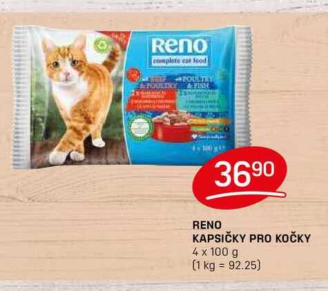 RENO KAPSIČKY PRO KOČKY 4 x 100 g 