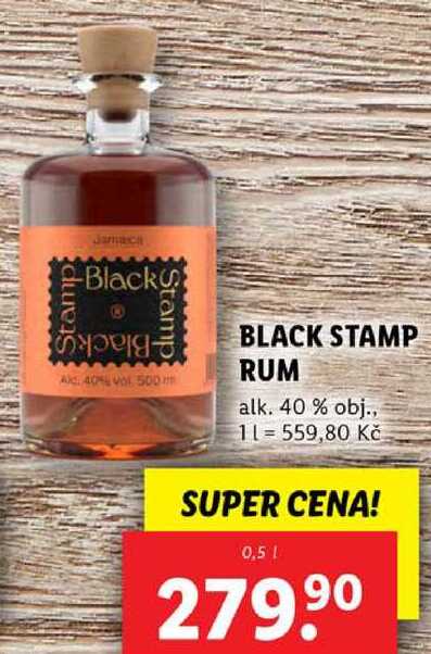 BLACK STAMP RUM, 0,5 l