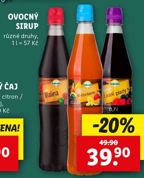 OVOCNÝ SIRUP, 0,7 l