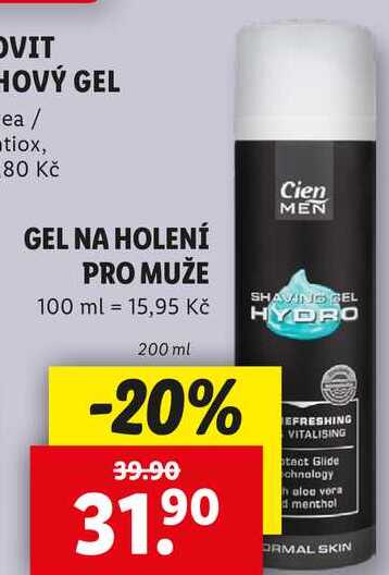 GEL NA HOLENÍ PRO MUŽE, 200 ml