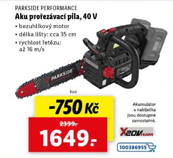 Aku prořezávací pila, 40 V 