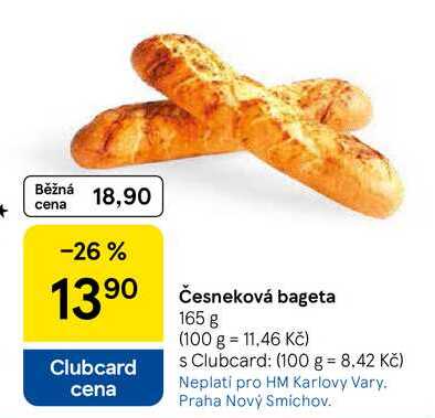 Česneková bageta, 165 g 