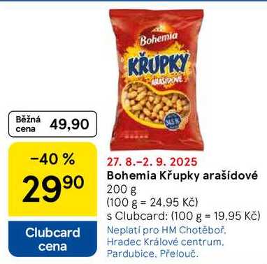 Bohemia Křupky arašídové, 200 g