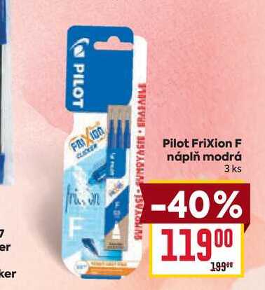 Pilot Frixion F náplň modrá 3 ks