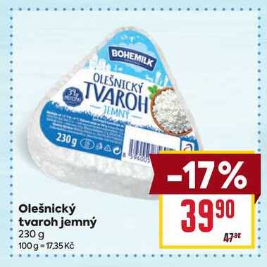 Olešnický tvaroh jemný 230 g 
