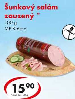 Šunkový salám zauzený, 100 g 