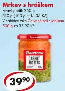 Mrkev s hráškem, 510 g 