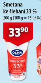 Smetana ke šlehání 33%, 200 g 