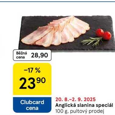 Anglická slanina speciál, 100 g 