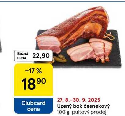 Uzený bok česnekový, 100 g 