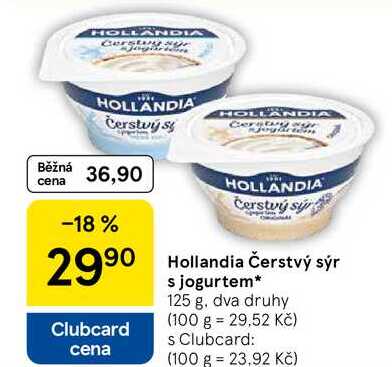 Hollandia Čerstvý sýr s jogurtem, 125 g  