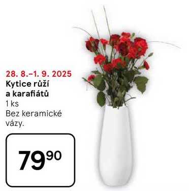 Kytice růží a karafiátů, 1 ks   