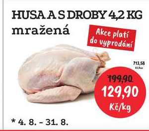 HUSA AS DROBY 4,2 KG mražená, cena za 1kg 