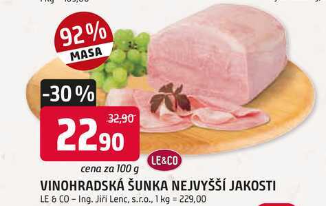 Vinohradská šunka nejvyšší jakosti 100g
