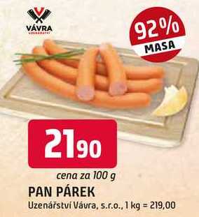 Pan Párek 100g