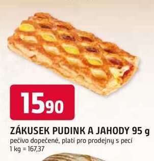 Zákusek puding a jahody 95g