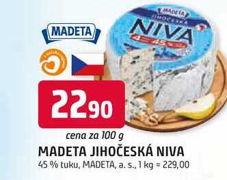 MADETA JIHOČESKÁ NIVA 45% tuku, 100g