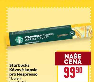 Starbucks Kávové kapsle pro Nespresso 1 balení 