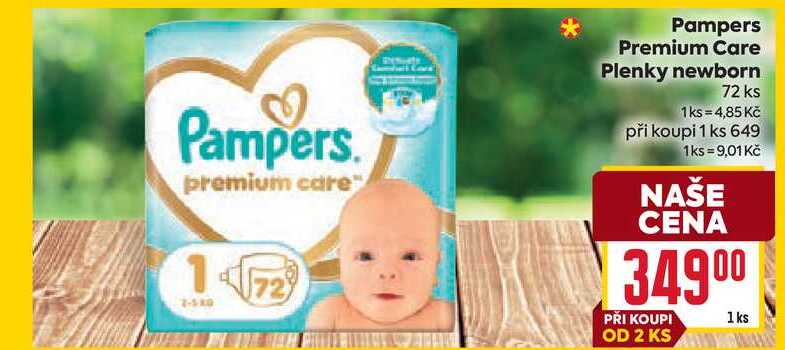 Pampers Premium Care Plenky newborn 72 ks