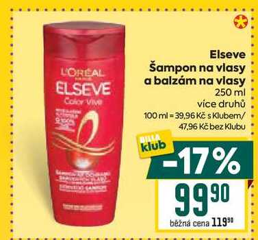 Elseve Šampon na vlasy a balzám na vlasy 250 ml