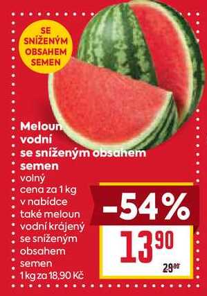 Meloun vodní se sníženým obsahem semen volný cena za 1 kg  