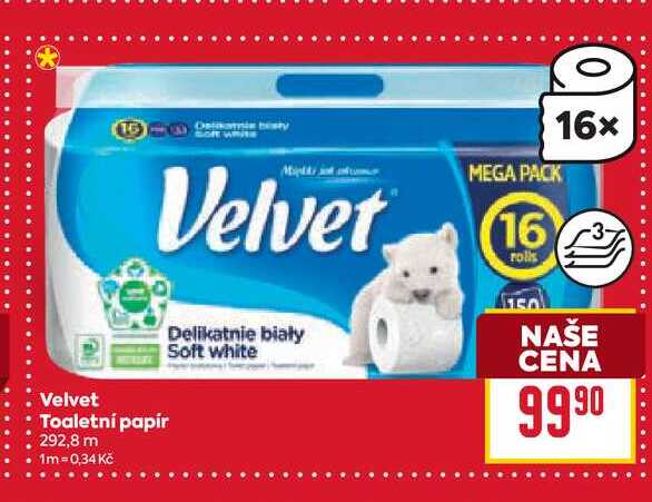 Velvet Toaletní papír 292,8 m 