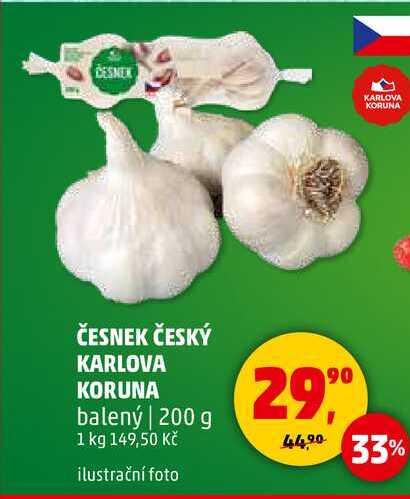 ČESNEK ČESKÝ KARLOVA KORUNA balený, 200 g