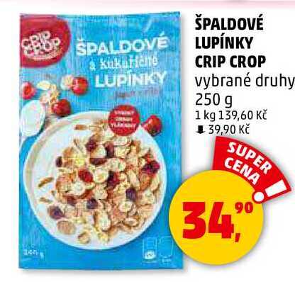 ŠPALDOVÉ LUPÍNKY CRIP CROP vybrané druhy, 250 g 