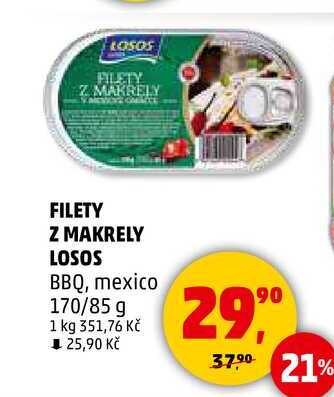 FILETY Z MAKRELY LOSOS BBQ, mexico, 170/85 g