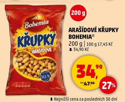 ARAŠÍDOVÉ KŘUPKY BOHEMIA, 200 g 
