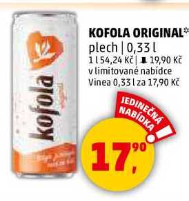 KOFOLA ORIGINAL plech, 0,33 l