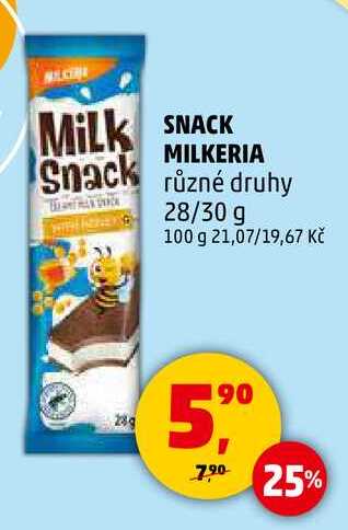 SNACK MILKERIA různé druhy, 28/30 g 
