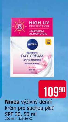 Nivea výživný denní krém pro suchou plet' SPF 30, 50 ml 