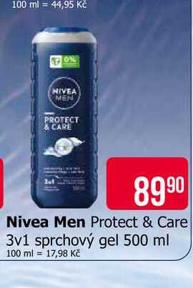 Nivea Men Protect & Care 3v1 sprchový gel 500 ml 