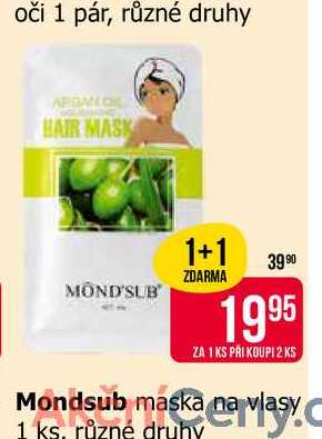 Mondsub maska na vlasy 1 ks, různé druhy 