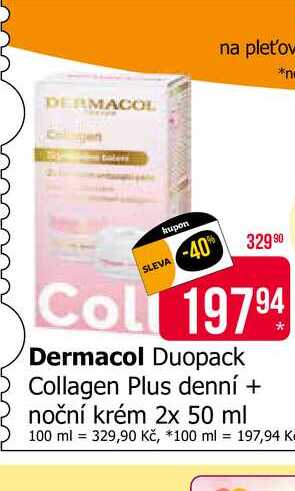 Dermacol Duopack Collagen Plus denní + noční krém 2x 50 ml 
