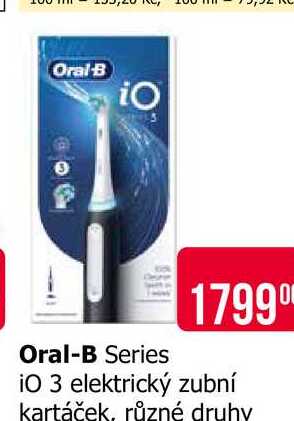 Oral-B Series iO 3 elektrický zubní kartáček, různé druhy 